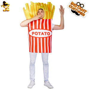 ロールプレイ なりきり 仮装 cosplayフライドポテトバーガーイベント ハロウィン パーティーグッズ ハロウィンコスプレ コスプレ 仮装 コスチューム パーティーグッズ halloween 大人用 男性用