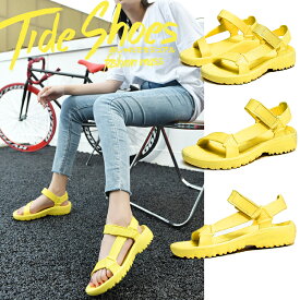 マラソンP5倍 サンダル レディースサンダル スポーツサンダル ビーチサンダル カジュアルサンダル フラットサンダル レディース スポーツ カジュアル アウトドア ベルクロ 歩きやすい 軽量 シンプル 楽履きやすい アウトドア 海 プール 水遊び 夏