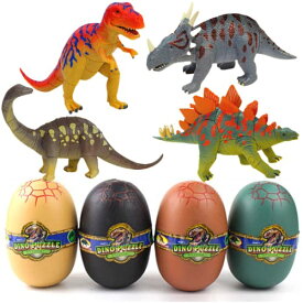 【あす楽】【送料無料】 heizi 恐竜 ジュラ紀 恐竜の卵 4D 立体 パズル 模型 組み立て式 おもちゃ フィギュア 全24種類 (卵4個セット)