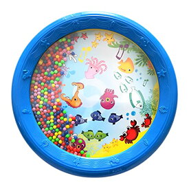 heizi タンバリン 波の音 オーシャンドラム 子供 楽器 おもちゃ 打楽器 効果音 (海底 直径18cm)