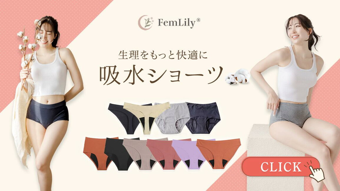 [FemLily] 吸水ショーツ サニタリーショーツ 生理用ショーツ 吸水サニタリーショーツ （100ml吸水オーガニックコットン/ 夜用オーガニックコットン吸水ショーツ／サニタリーショーツ KAANE（カーネ）