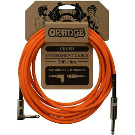 ORANGE CRUSH Instrument Cable 20ft 6m 1/4&quot; Angled Straight CA037 ギターケーブル