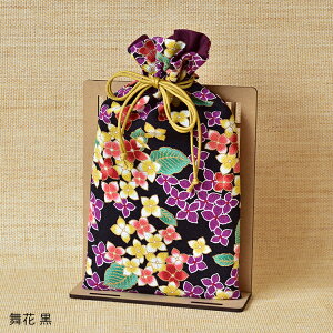 【10月25日5%OFFクーポン】巾着袋 巾着 二越ちりめん 和柄 / 二越ちりめん巾着袋 全7種 / 御朱印帳のお供 W160×H290mm 日本製 お寺巡り 御城巡り 参拝 記念 観光 上品 和柄生地 御朱印帳袋 おしゃ