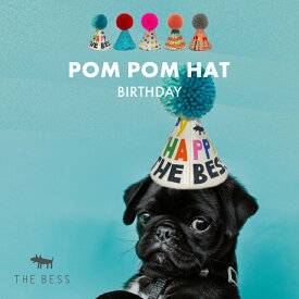 【7/15日10%OFFクーポン】ペット パーティー 帽子 / THE BESS POM POM HAT バースデー 全12種 / 犬 猫 わんちゃん ねこちゃん 帽子 ハット ポンポン付き パーティー帽子 三角帽 誕生日 記念日 お祝い おしゃれ かわいい カラフル 仮装 主役 プチギフト プレゼント