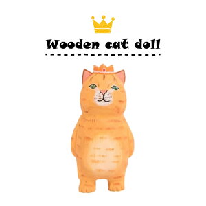 【10月25日5%OFFクーポン】オブジェ | 木彫りの猫の人形 全6種 | 手彫り 猫 黒猫 茶トラ 三毛猫 木製 癒し系 猫雑貨 個性的 ユニーク インテリア 置物 飾り プレゼント ギフト