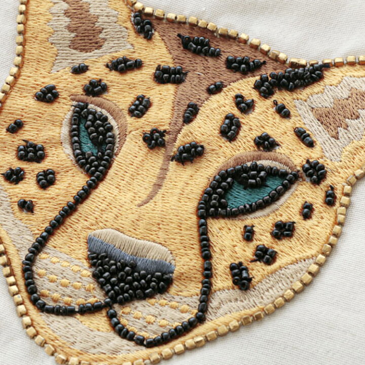 楽天市場】【1/20日10%OFFクーポン】ポーチ レオパード刺繍ポーチ S 