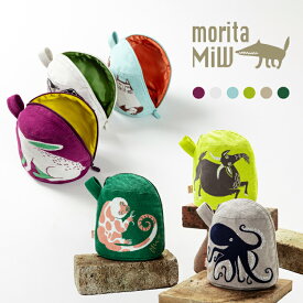 ポーチ マチ付き / moritaMiW MiWマチつきポーチ 全6種 / ウサギ ウ ウサギ ヤギ タコ クスクス マチあり ファスナー 詩画作家 森田MiW 楠橋紋織 コラボ ブランド 動物 アニマル おしゃれ ネコポス