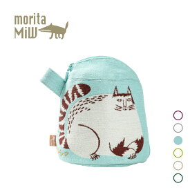 ポーチ マチ付き / moritaMiW MiWマチつきポーチ 全6種 / ウサギ ウ ウサギ ヤギ タコ クスクス マチあり ファスナー 詩画作家 森田MiW 楠橋紋織 コラボ ブランド 動物 アニマル おしゃれ ネコポス