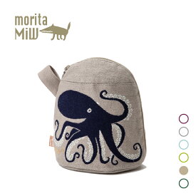 【4月20日 5％OFFクーポン】ポーチ マチ付き / moritaMiW MiWマチつきポーチ 全6種 / ウサギ ウ ウサギ ヤギ タコ クスクス マチあり ファスナー 詩画作家 森田MiW 楠橋紋織 コラボ ブランド 動物 アニマル おしゃれ ネコポス