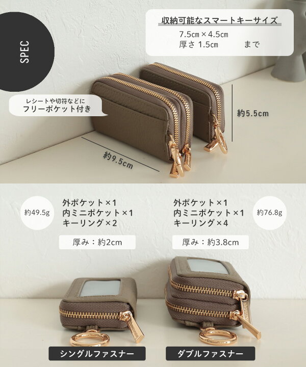 楽天市場】【30日は15%OFF CP☆P2倍！！】キーケース 本革 スマート 