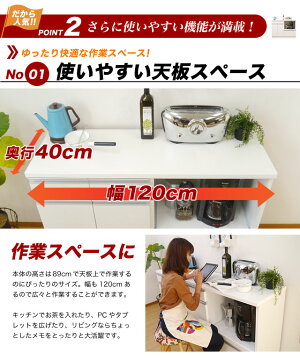 スライス120カウンターレンジ(WH)(1個口/19才)