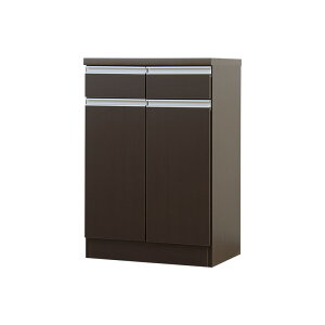 キッチンカウンター レンジ台 食器棚 ゴミ箱収納 大容量 幅60cm 日本製 完成品 シンプル モダン コンセント付き 収納家具 キッチン収納 食器収納 ロータイプ 扉収納 コンパクト チェスト 台所