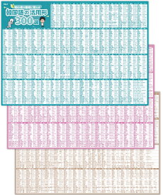 初心者が最初に覚える「韓国語の活用形」300選【韓国語 勉強ポスター】