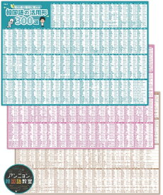 初心者が最初に覚える「韓国語の活用形」300選【韓国語 勉強ポスター】