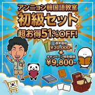 【51%OFF 楽天スーパーSALE】【送料無料】初級セット 韓国語 アンニョン韓国語教室