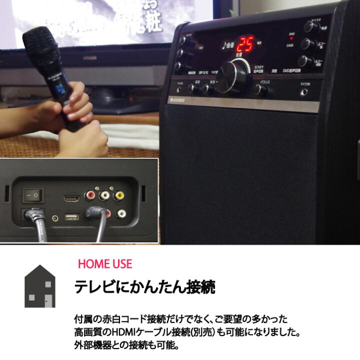 楽天市場】カラオケセット マイク付2本き アナバス カラオケセット 
