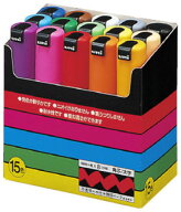 【メール便不可】PC-8K15C三菱鉛筆 ポスカ太字15色セット鮮やか 家庭用 事務 オフィス 学校用 文具 文房…