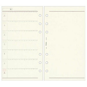 【メール便対応】No.304日本能率協会 バインデックス バイブルサイズリフィール WEEKLY フリーダイアリー(能率手帳タイプ) 3ヵ月分