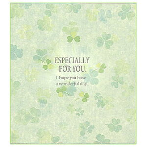 【メール便不可】ミドリ カラー色紙 二つ折り クローバー柄 33140-006