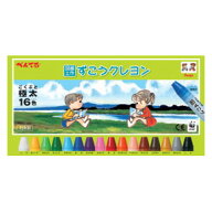 【メール便対応/2個まで】PTCG1-16ぺんてる ずこうクレヨン（極太）16色