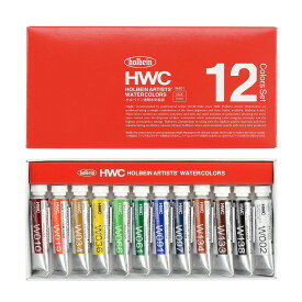 【お取り寄せ】W401ホルベイン画材 透明水彩絵具 5ml 12色 セット絵の具 絵の具セット 多色 色 多い 絵 簡単 お絵描き スケッチ 中学生 高校生 大学生 大人 社会人 プレゼント