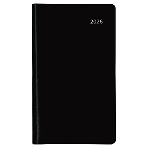 【メール便対応可能】E8308ダイゴー 2026年 1月始まり アポイント Appoint大きな文字シリーズ1ヶ月ホリゾンタル 薄型 手帳サイズブラック手帳 日記 メモ ビジネス オフィス 社会人 大人 便利