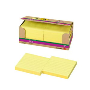 【メール便不可】6301SS-RPYスリーエム ポストイット 強粘着ノート 罫線入り イエロー 90枚×10パッド