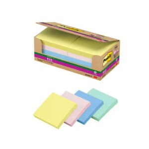 【メール便不可】6541SS-Kスリーエム ポストイット 強粘着ノート 多色アソート 90枚×10パッド ノート