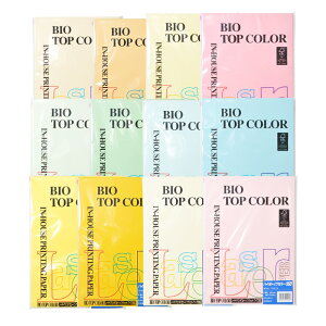 【メール便対応】BT4伊東屋 バイオトップカラー A4 50枚入 中性紙 160g/m^2 紙厚0.214mm文房具 オフィス 用品