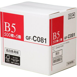 y[֑ΉszGF-C081 B5Lm J[[U[RsAp B5 500×5 0.093mm ؗ81.4g/m^2 Fx100%i i N₩ ʐ^  ƒp  ItBX N w