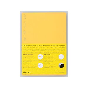 �y���[���֑Ή��zS4111�j�g���Y STALOGY Editors Series 1/2 Year Notebook Grid A51/2�C���[�m�[�g �O���b�h A5�C�G���[ �蒠 ����q�� ���� �����₷��