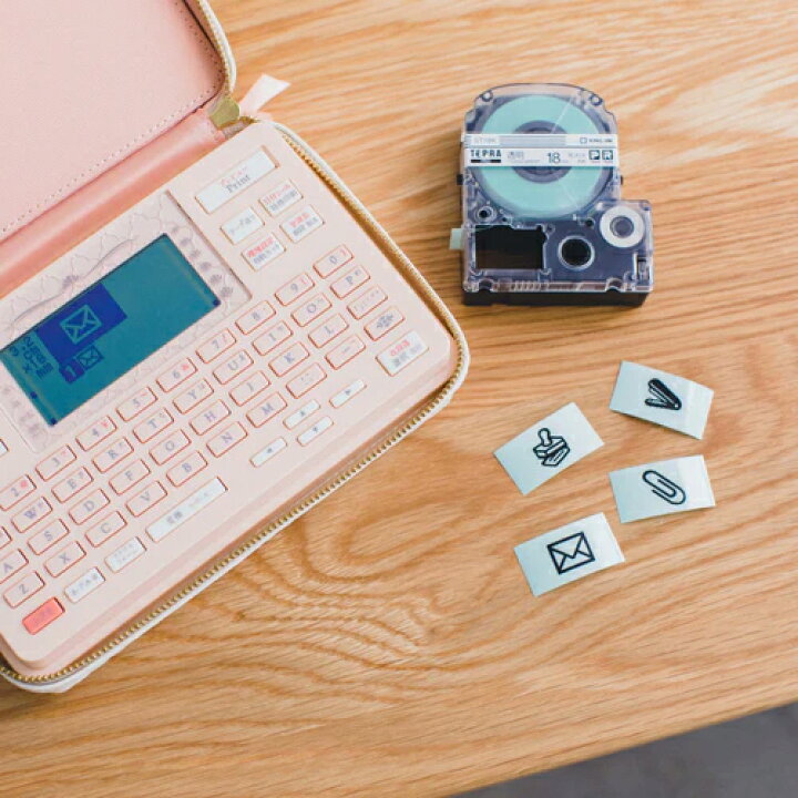 ガーリーテプラ テプラPRO SR-GL2 コーラルピンク キングジム ラベル 