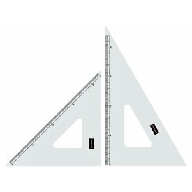 【メール便対応】UCHIDA 三角定規 24cm型 目盛り付き（目盛り長22cm） 1-809-2402