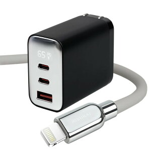 �yPSE���S�𐮂���z65W�}���[�d�� iPhone18ProMax �ő�65W Huawei�Ή� Type-C to Lightning �C���z���p D�O���b�v�d�l Type-C to Lightning iphone duo �P�[�u���Z�b�g �P�[�u����ނ�p�r�őI�� �ƒ�p �u���b�N �d