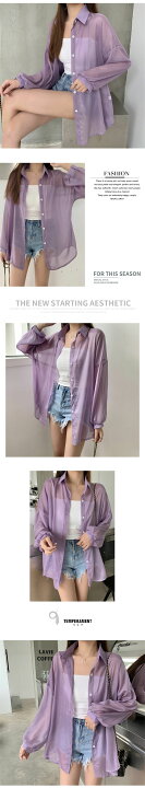 楽天市場】＼楽天ポイント5倍／シアーシャツ uvカット シースルー  