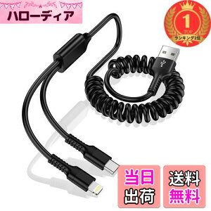 yzyyVLO1ʊlzRC 2in1 [dP[u J[R[h iPhone [dP[u &USB-C P[u MFIF iPhonep+Androidp 2䓯[dR[h Lk 2A }[d ԗp Cgj