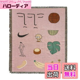 【送料無料】Peel Forest おしゃれ ブランケット シンプソンズ ラグ 北欧,ピンク (130X160cm)………