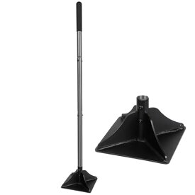 Walensee スチール製 タンパー 122cmハンドル付き 転圧 タンパー ゴム製グリップ付き アスファルトタンパー 20cmx20cm 四角ランマ 省力化 オールスチール 高耐久 理想的なツール 地面の平準化 舗装 材の取り付け ブラックトップの修復