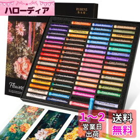 Paul Rubens オイルパステル、72色の花の色アーティストソフトオイルパステルセット鮮やかでクリーミー、アーティスト、初心者、学生、子供のアートペインティングドローイングに適したパステルアート用品