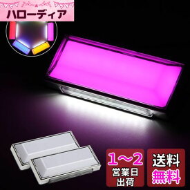 OPPLIGHT LED サイドマーカー 路肩灯機能付き 防水 IP67 DC10V-50V 12V/24Vトラック専用 ピンクパープル(マーカー) ホワイト(路肩灯) 全面発光 無極性 角型 LEDマーカーランプ 色選択可 (2個セット、ピンクパープル)