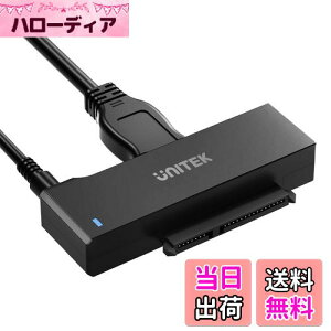 yzUnitek SATA to USB3.0iUSB-A+USB-C) ϊP[u 2.5 3.5C` HDD/SSD Ȃǂ̃n[hhCuSATA whCu ɑΉ SATAI/II/III dA_v^i12V/2Adtj UASPΉ ] ő18TB