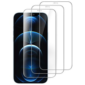 yzJEDirect iPhone12ProMax (12 Pro Max 6.7C`p) SʕیtB 9HKXtB P[XɊȂ HDNA 3Zbg