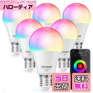 yzy AlexaFzDiCUNO X}[gd E26 LEDd 60W 9W 800lm F Alexa Google Ή dFEF }`J[ 1600F RGBCW Lz Wi-Fi Bluetoothڑ nusv PSEF؍ς 6