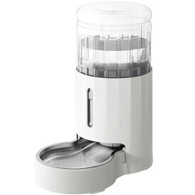 JUNSPOW 4L 猫水飲み器 大容量自動給水器 ステンレスボール付き 多頭飼い 留守対応 大きいサイズ 中型小型犬用