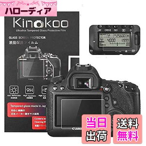 �y���������zkinokoo �f�W�^���J�����t���ی�t�B���� �t���v���e�N�^�[ Canon EOS 6D��p �t�����j�^�[�p�K���X�v���e�N�^�[0.25mm�ƕ\���o�l���p�����\�ی�t�C�����Z�b�g 2�Z�b�g(6D)