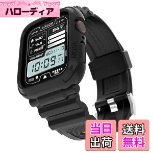 �y���������zelkson �A�b�v���E�H�b�`�o���h Apple Watch 41mm 40mm �o���p�[�P�[�X�t�� ���ȃ����Y�o���h Apple Watch SE iWatch Series 9 8 7 6 5 4�p, Quattro Pro Series �X�|�[�c�~���^���[�ی�P�[�X �v���e�N