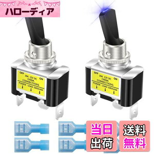 yzKiligen bJ[CgtgOXCb` 2 12V 30A ϋv [VOJ[   SPST I/It gOXCb` LED C~l[V 12mm TCY (u[)