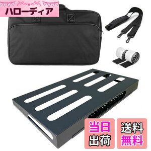 【送料無料】GOKKO ギターエフェクター ボードペダルボード 丈夫で耐用 内蔵電源ブラケット軽量 収納バッグ付き(L-560x320x70mm)