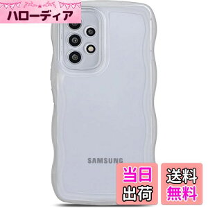 【送料無料】QLTYPRI Galaxy A53 5G ケース クリア TPU カバー ウェーブ おしゃれ 韓国 可愛い 透明 薄型 軽量 耐衝撃 滑り止め (SC-53C / SCG15) スマホケース ワイヤレス充電対応 ストラップホール付き