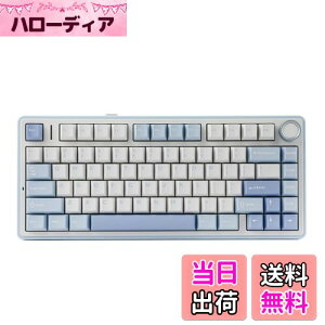 yzEPOMAKER x Aula F75 Q[~OL[{[h KXPbg JjJL[{[h 5wpbhmut 75% CX zbgXbpu Bluetooth/2.4GHz/USB-C RGB ZKF؎擾 (Sea Salt Blue, L